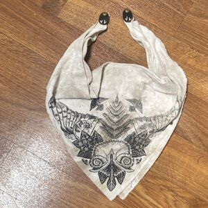 Solstice Cream and Black Patterned Scarf